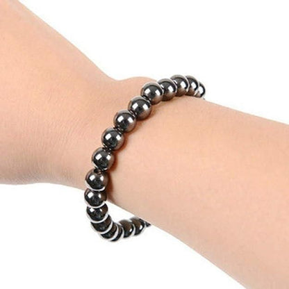 Natural Round Beads Magnetic Hematite Crystal Stone 8mm Bracelet