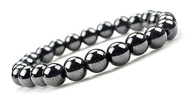 Natural Round Beads Magnetic Hematite Crystal Stone 8mm Bracelet